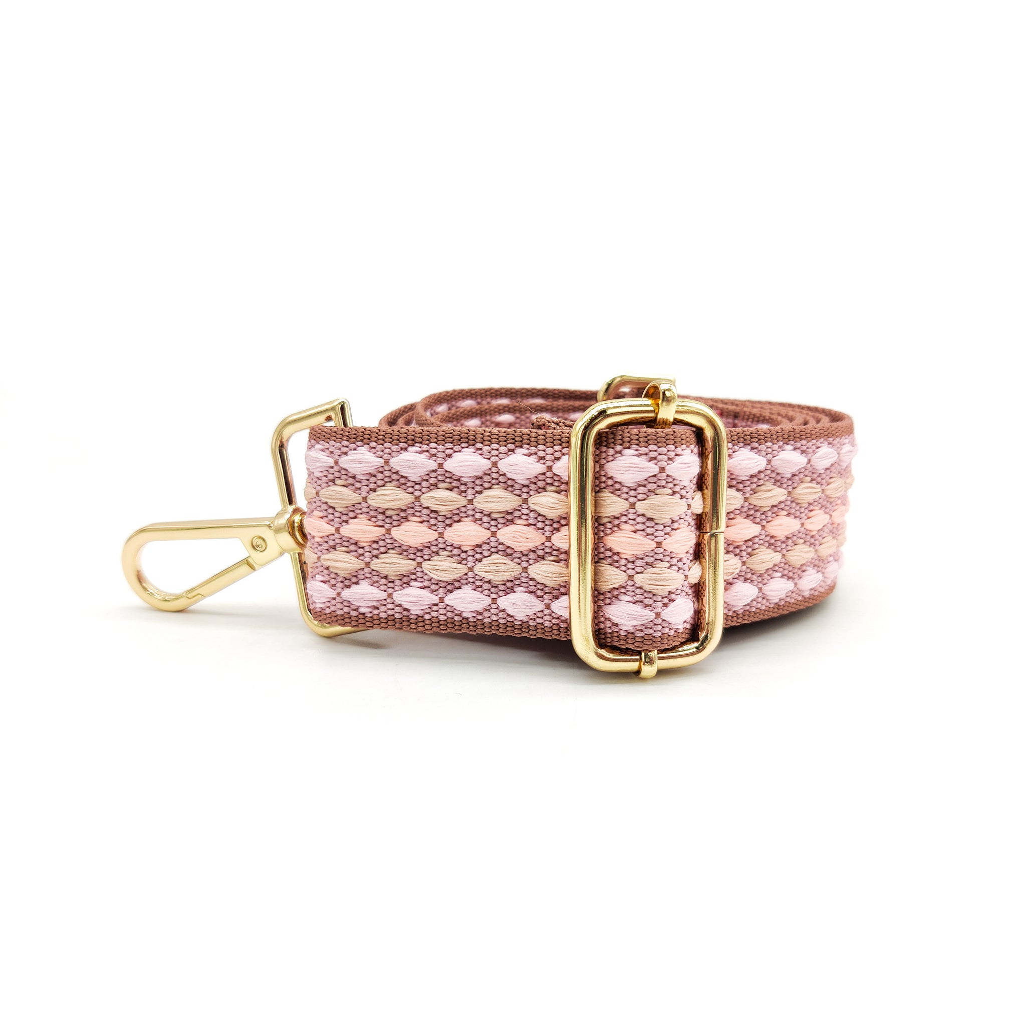 Nylon Strap Adjustable (Pink Weaved)