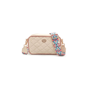 Flora Crossbody bag (Pink Strap)
